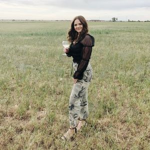 Top Shop Green Camo Army Pants